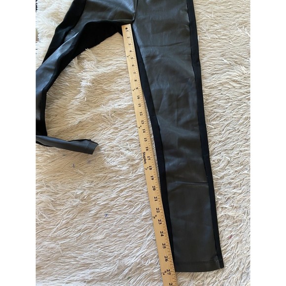 Drew Faux Leather Pants Leggings Combo Black Skinny Chic Modern party small - Picture 10 of 10
